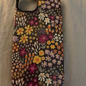 Black and Yellow Floral iPhone Case Vibrant Design